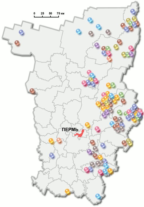 интерактивная карта Пермского края