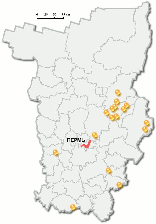 Интерактивная палеонтологическая карта Пермского края